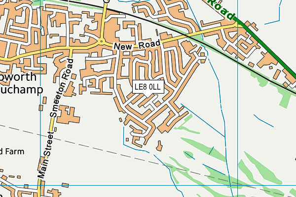 LE8 0LL map - OS VectorMap District (Ordnance Survey)