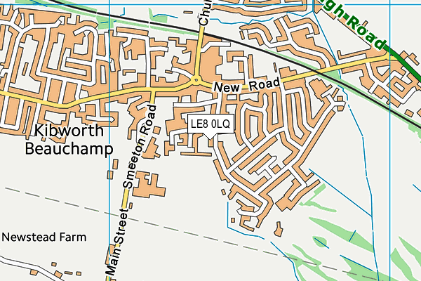 LE8 0LQ map - OS VectorMap District (Ordnance Survey)