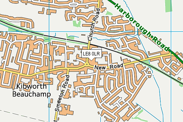 LE8 0LR map - OS VectorMap District (Ordnance Survey)