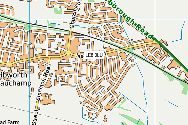 LE8 0LU map - OS VectorMap District (Ordnance Survey)