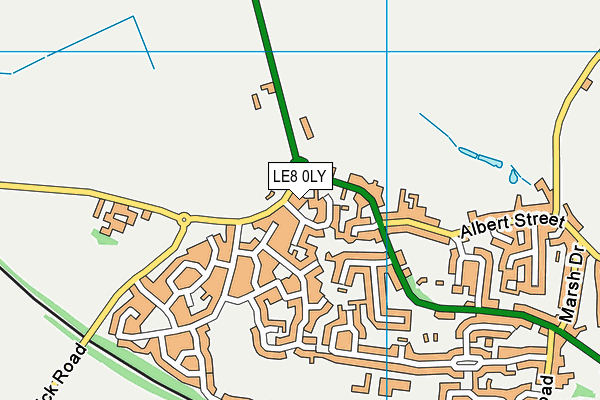 LE8 0LY map - OS VectorMap District (Ordnance Survey)