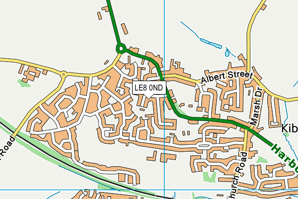 LE8 0ND map - OS VectorMap District (Ordnance Survey)