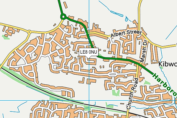 LE8 0NU map - OS VectorMap District (Ordnance Survey)
