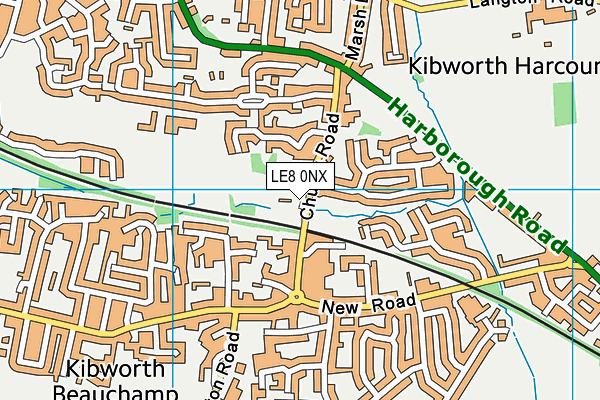 LE8 0NX map - OS VectorMap District (Ordnance Survey)