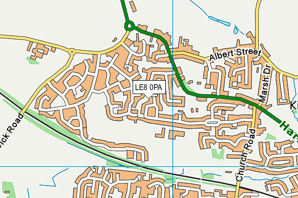 LE8 0PA map - OS VectorMap District (Ordnance Survey)