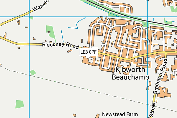 LE8 0PF map - OS VectorMap District (Ordnance Survey)