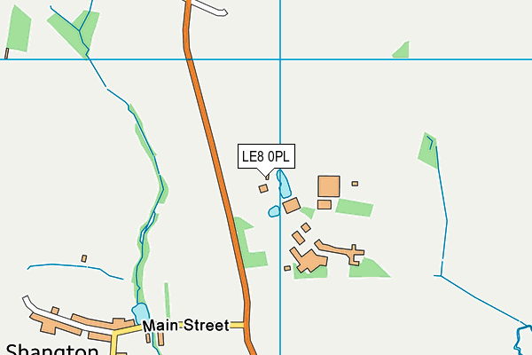 LE8 0PL map - OS VectorMap District (Ordnance Survey)