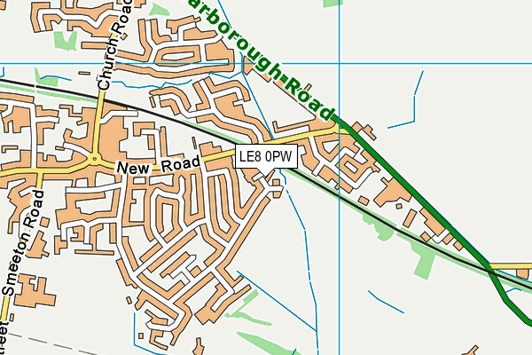 LE8 0PW map - OS VectorMap District (Ordnance Survey)