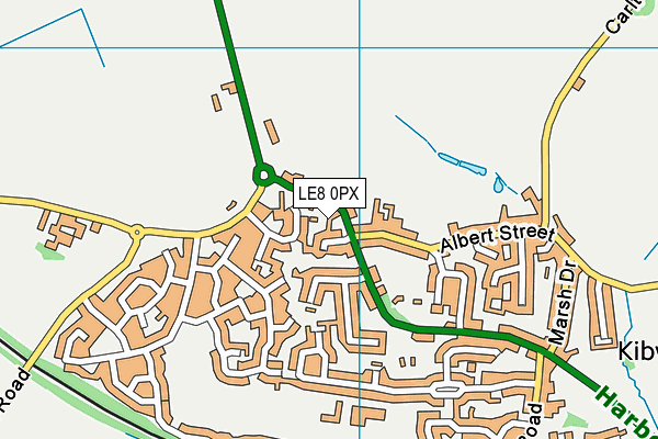 LE8 0PX map - OS VectorMap District (Ordnance Survey)
