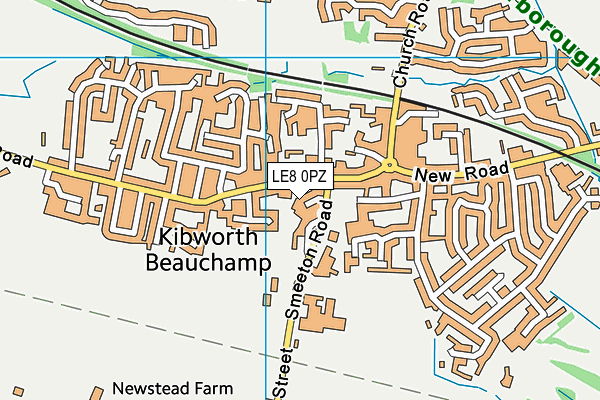 LE8 0PZ map - OS VectorMap District (Ordnance Survey)