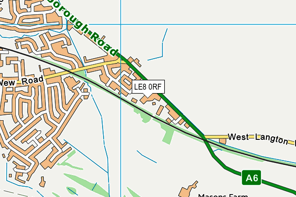 LE8 0RF map - OS VectorMap District (Ordnance Survey)