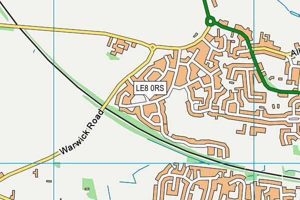 LE8 0RS map - OS VectorMap District (Ordnance Survey)