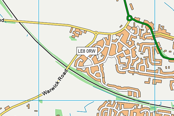 LE8 0RW map - OS VectorMap District (Ordnance Survey)