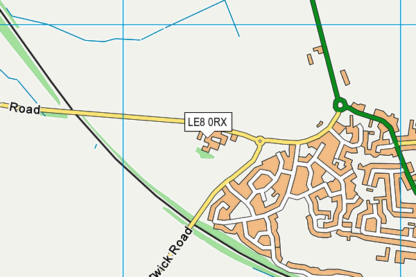 LE8 0RX map - OS VectorMap District (Ordnance Survey)