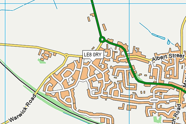 LE8 0RY map - OS VectorMap District (Ordnance Survey)