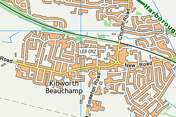 LE8 0RZ map - OS VectorMap District (Ordnance Survey)
