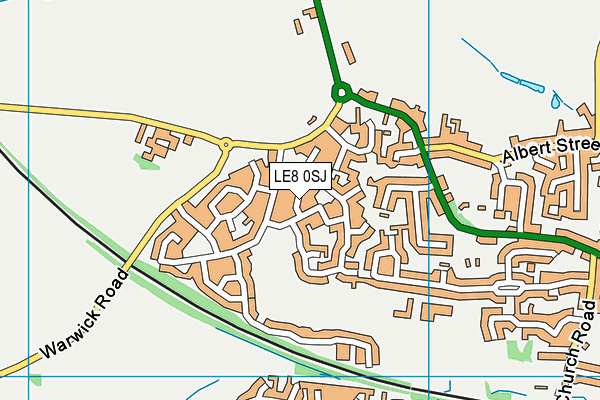LE8 0SJ map - OS VectorMap District (Ordnance Survey)