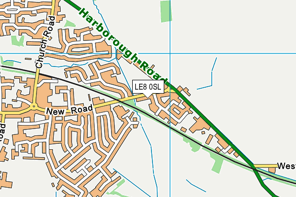 LE8 0SL map - OS VectorMap District (Ordnance Survey)