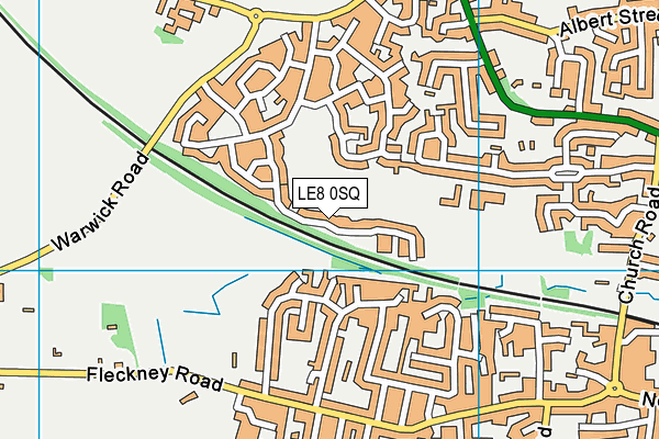 LE8 0SQ map - OS VectorMap District (Ordnance Survey)