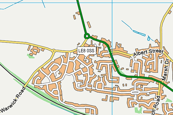 LE8 0SS map - OS VectorMap District (Ordnance Survey)