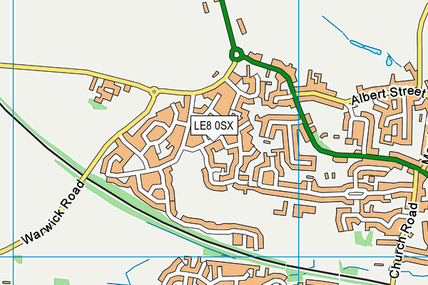 LE8 0SX map - OS VectorMap District (Ordnance Survey)