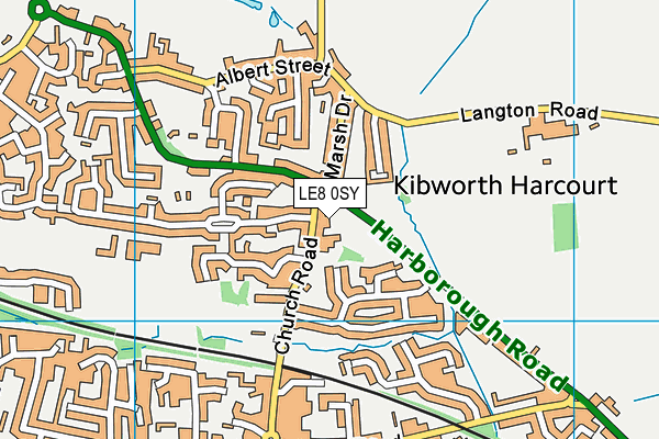 LE8 0SY map - OS VectorMap District (Ordnance Survey)