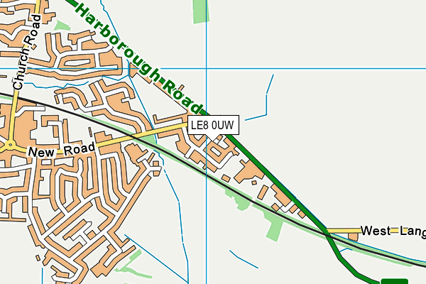 LE8 0UW map - OS VectorMap District (Ordnance Survey)
