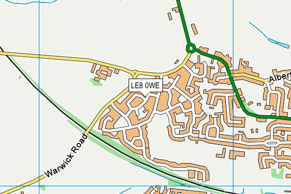 LE8 0WE map - OS VectorMap District (Ordnance Survey)