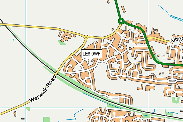 LE8 0WF map - OS VectorMap District (Ordnance Survey)