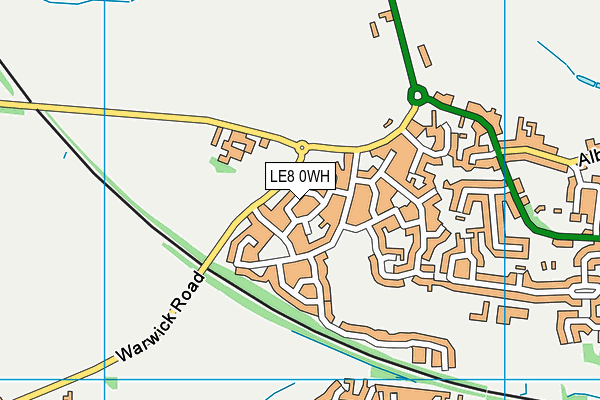 LE8 0WH map - OS VectorMap District (Ordnance Survey)