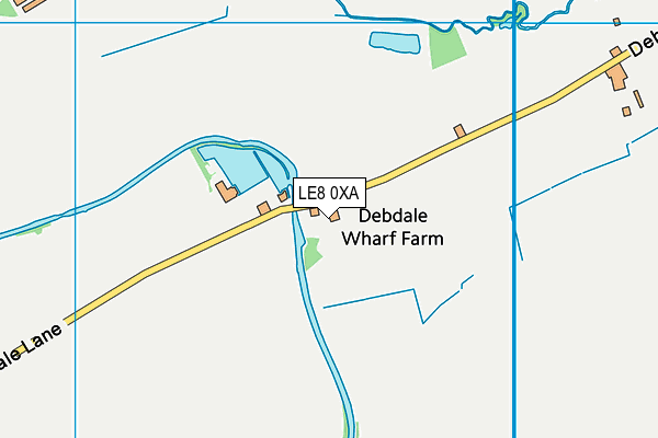 LE8 0XA map - OS VectorMap District (Ordnance Survey)