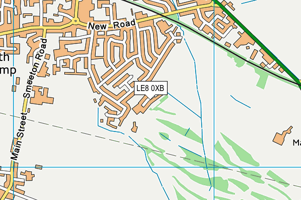 LE8 0XB map - OS VectorMap District (Ordnance Survey)