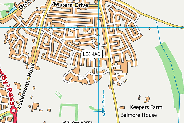 LE8 4AQ map - OS VectorMap District (Ordnance Survey)