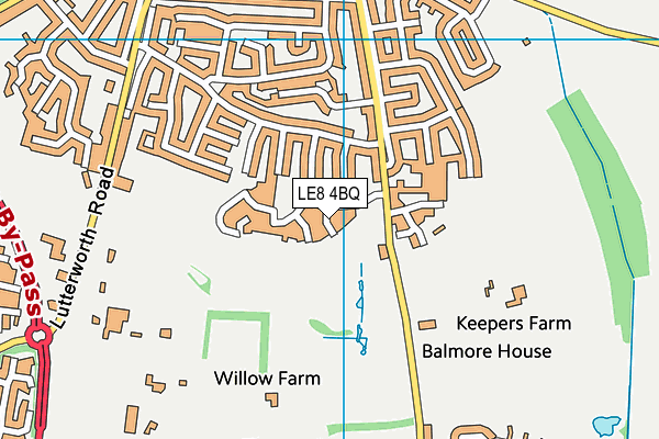 LE8 4BQ map - OS VectorMap District (Ordnance Survey)
