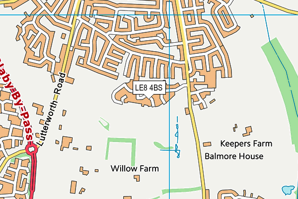LE8 4BS map - OS VectorMap District (Ordnance Survey)