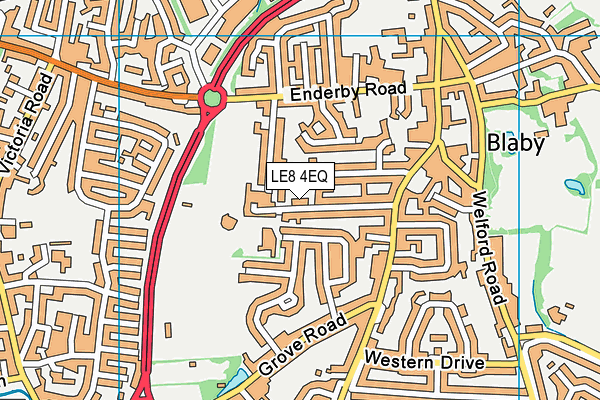 LE8 4EQ map - OS VectorMap District (Ordnance Survey)