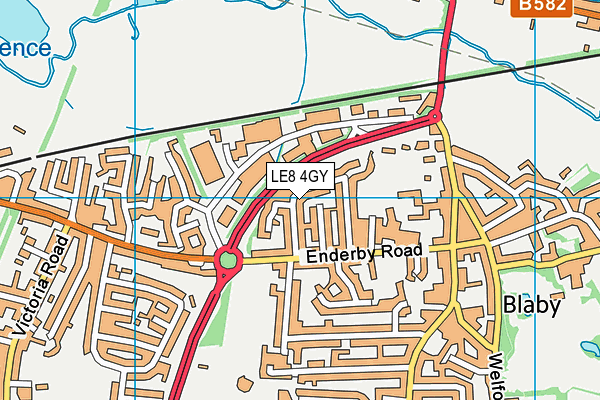 LE8 4GY map - OS VectorMap District (Ordnance Survey)