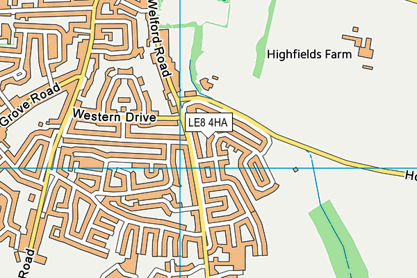 LE8 4HA map - OS VectorMap District (Ordnance Survey)