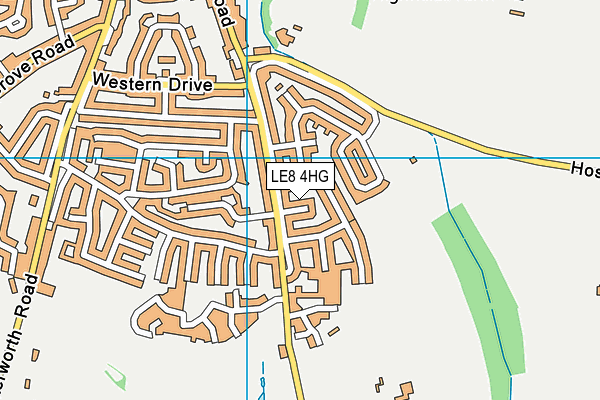 LE8 4HG map - OS VectorMap District (Ordnance Survey)