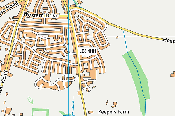 LE8 4HH map - OS VectorMap District (Ordnance Survey)