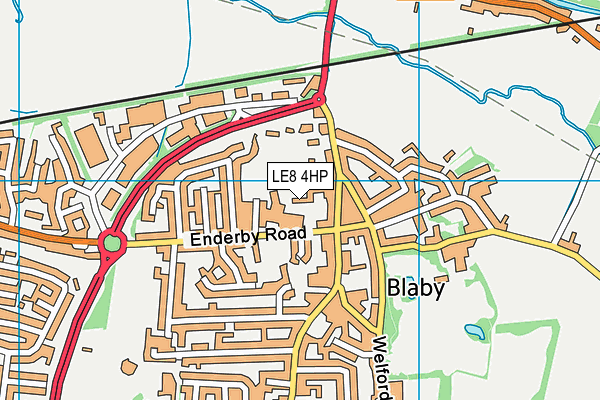 LE8 4HP map - OS VectorMap District (Ordnance Survey)