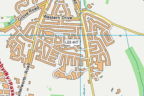 LE8 4HT map - OS VectorMap District (Ordnance Survey)