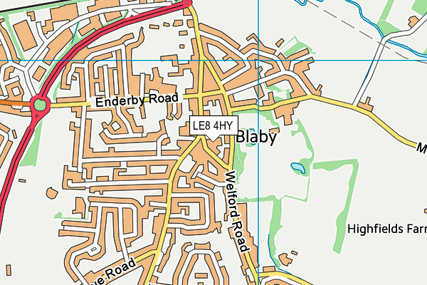 LE8 4HY map - OS VectorMap District (Ordnance Survey)