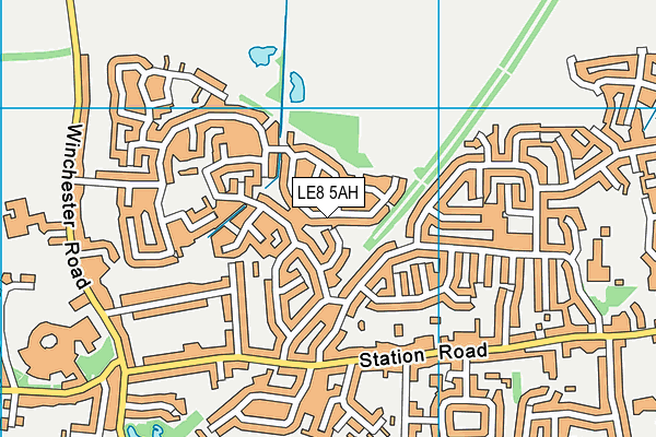 LE8 5AH map - OS VectorMap District (Ordnance Survey)