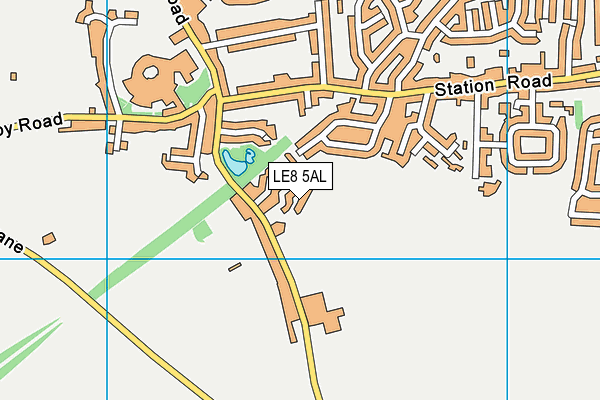 LE8 5AL map - OS VectorMap District (Ordnance Survey)