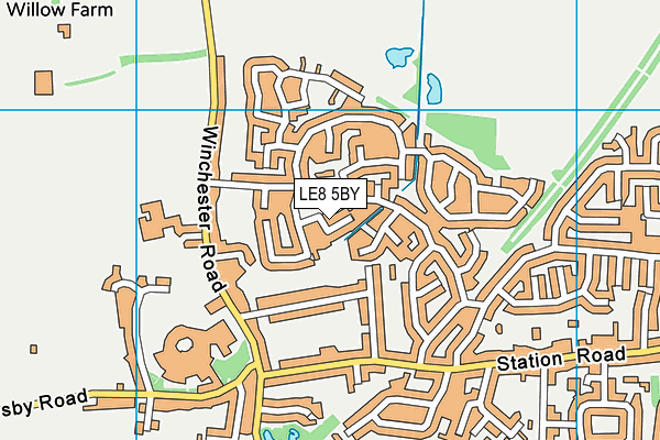 LE8 5BY map - OS VectorMap District (Ordnance Survey)
