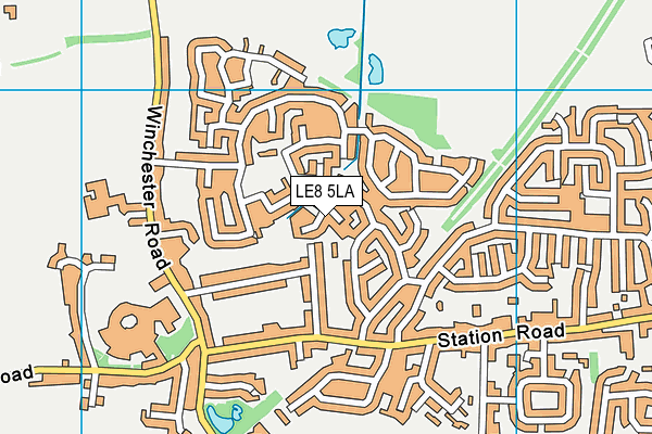 LE8 5LA map - OS VectorMap District (Ordnance Survey)