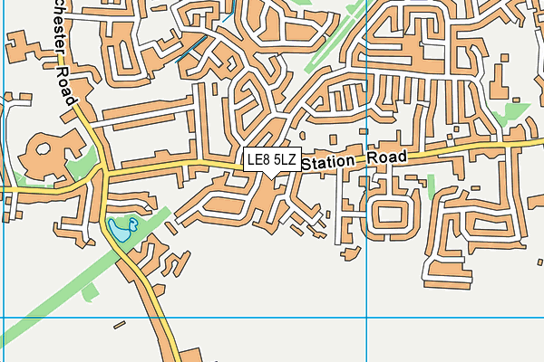 LE8 5LZ map - OS VectorMap District (Ordnance Survey)