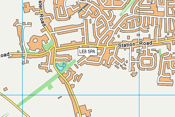 LE8 5PA map - OS VectorMap District (Ordnance Survey)