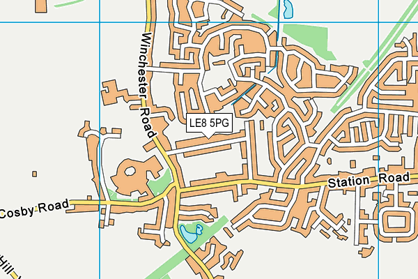 LE8 5PG map - OS VectorMap District (Ordnance Survey)